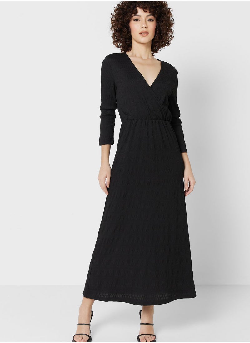 ONLY - Surplice Neck Knitted Dress - Image 1