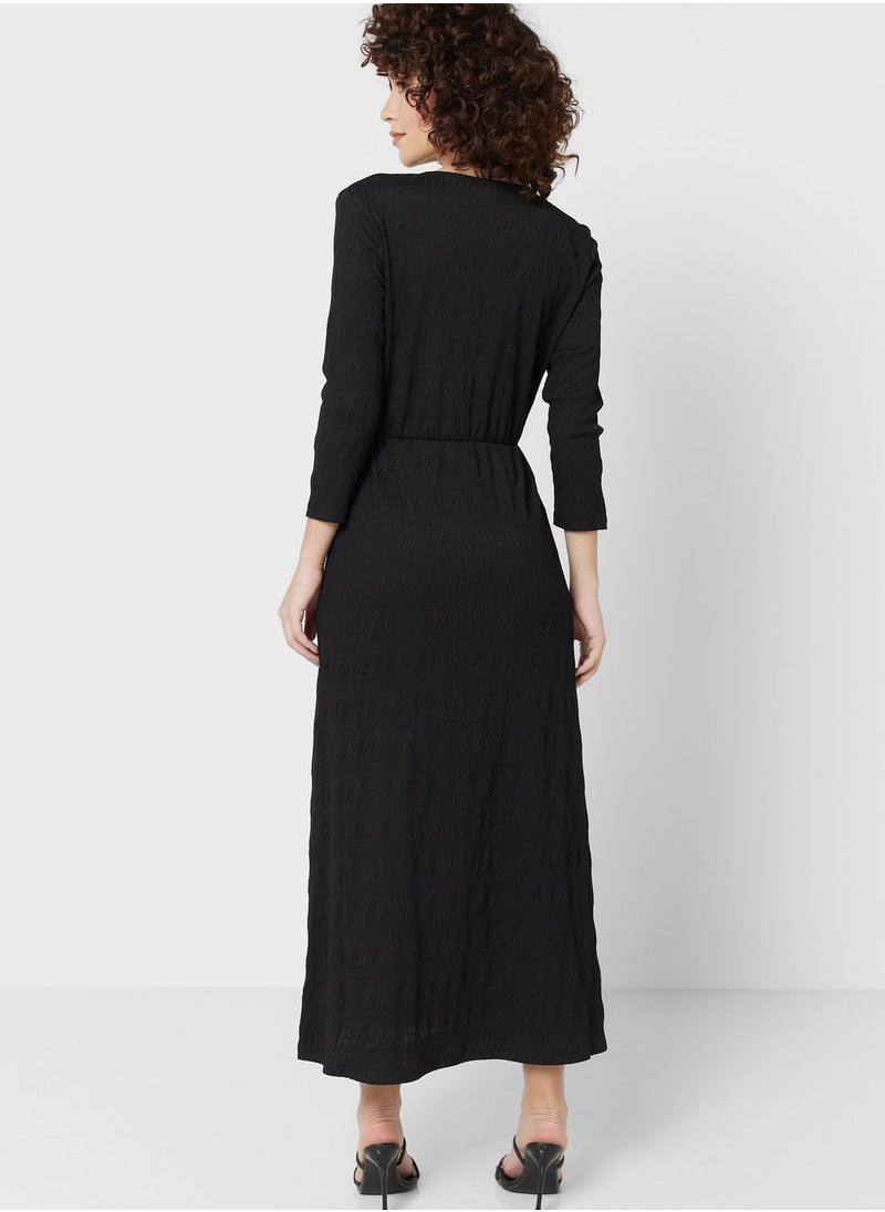 ONLY - Surplice Neck Knitted Dress - Image 1