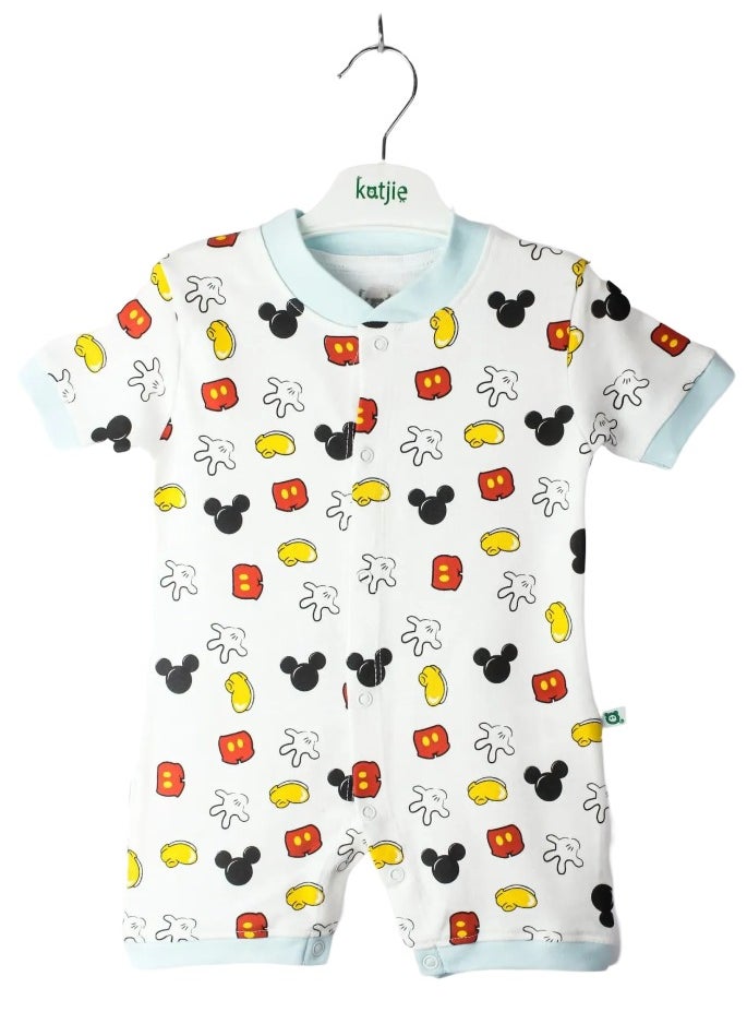 Katjie - Katjie® Baby Printed Onesies With Snap Closure - White - Image 1