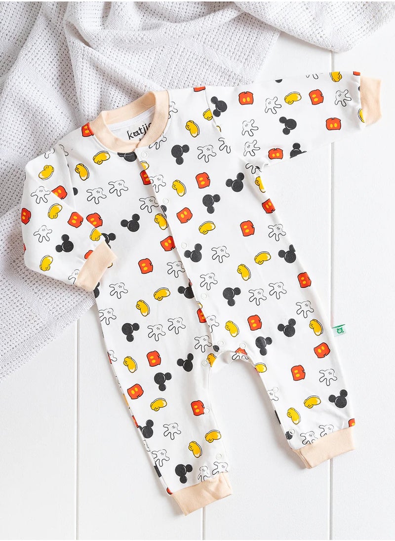 Katjie - Katjie® Baby Printed Onesies With Snap Closure - White - Image 1