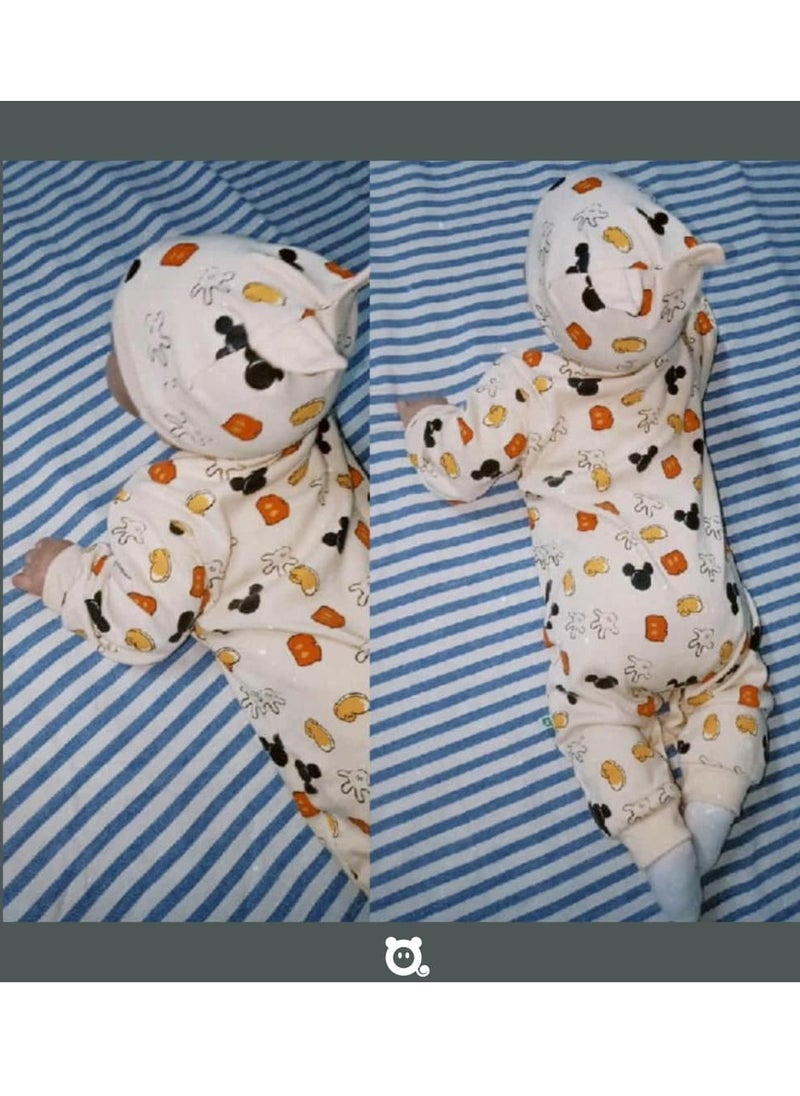 Katjie - Katjie® Baby Printed Onesies With Snap Closure - White - Image 1