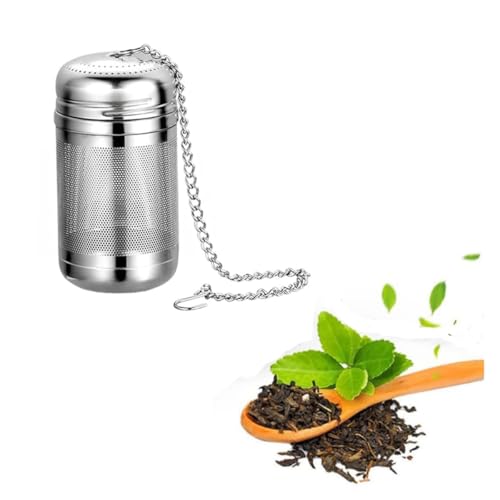 Jubobu Tea Infuser with Tray Fine Mesh Strainer for Loose Leaves & Herbal Teas, Durable & Easy-Clean Green Tea Filter for Mugs & Teapots Premium 304 Stainless Steel - Image 1
