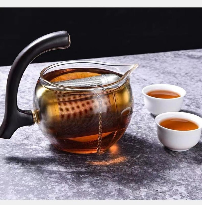 Jubobu Tea Infuser with Tray Fine Mesh Strainer for Loose Leaves & Herbal Teas, Durable & Easy-Clean Green Tea Filter for Mugs & Teapots Premium 304 Stainless Steel - Image 5