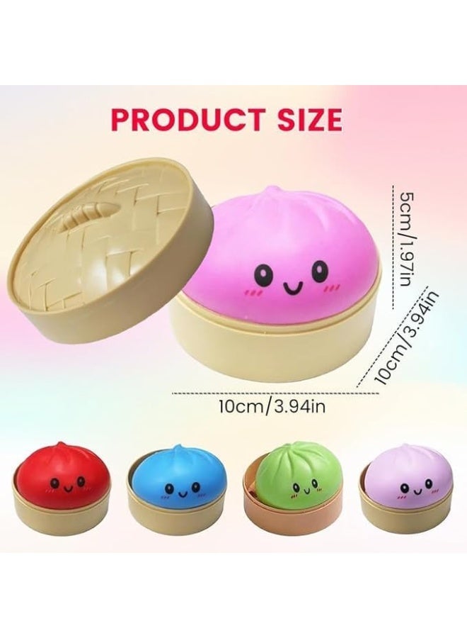 Rakzai 2 PCS Glitter Dumpling Squishy, Mini Real Bun Dumplings Stress Relief Set Pack Box, Crazy Fun Balls Toys Fidget Cute Sensory for Anxiety Relief Toy Hand Relax, Birthday Gifts - Image 3