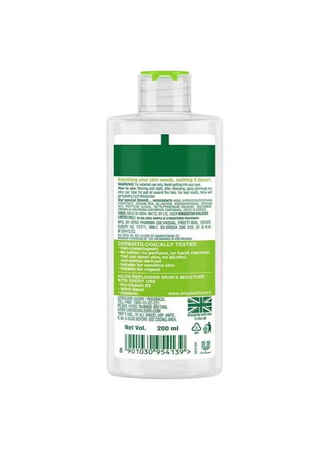 simple Kind To Skin Soothing Facial Toner 200Ml | Keeps Skin Toned & Refreshed And Restores The Skin'S Natural Ph Level | For All Skin Types - Image 2