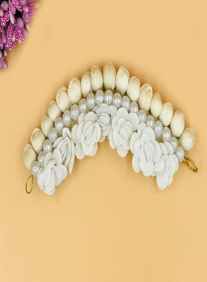 AROOMAN Stylish Wedding Hair Bun Gajra Hair for Women in White Hair Juda Bun Hair Bun Styling Accessories - Image 2
