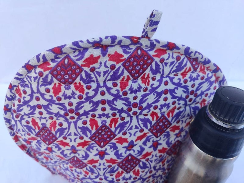 Malan Bai Mandala Tea Cozy Cover White Hand Block Winter Tea Cozy Cotton Tea Kettle Warmer Pot Cover Hot Coffee Cover Handamde Kitchen Décor Brand: Malan Bai (Pattern 15) - Image 5