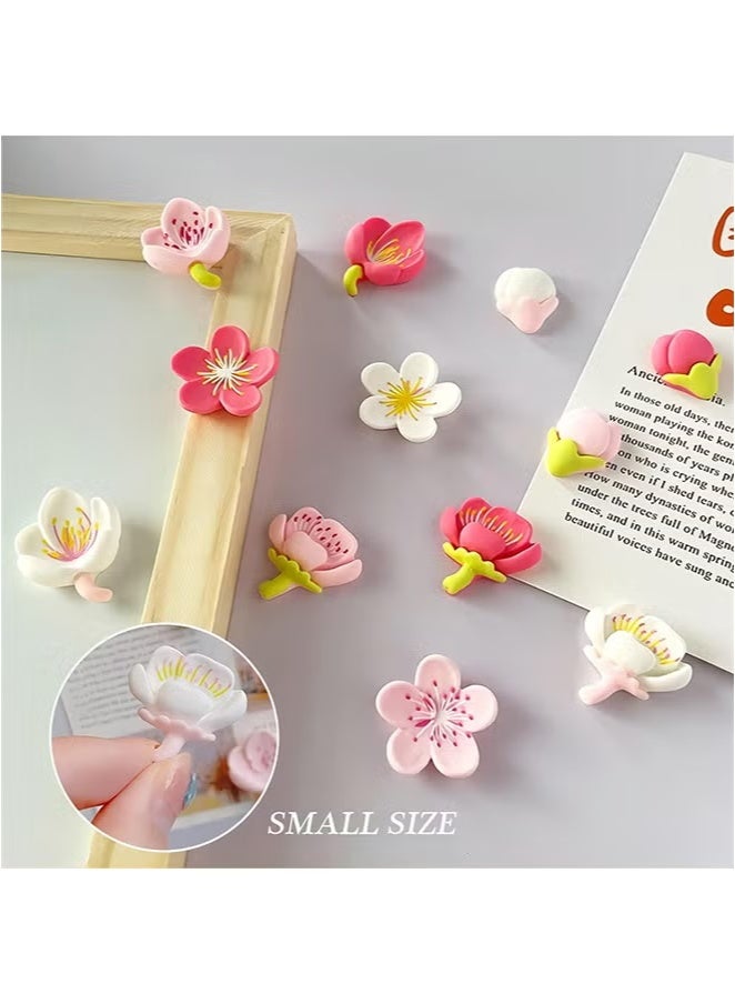 Alruht 12 Pieces Flower Fridge Magnet, Flower Magnets, Whiteboard Magnets for Office, Home, Kitchen - Image 3