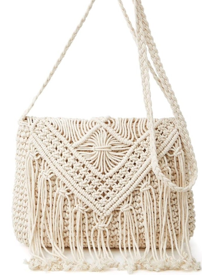 انتيكيانو شنطة يد نسائية فاخرة من المكرمية مصنوعة يدويا - Image 1