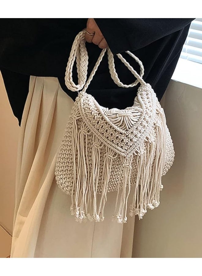 انتيكيانو شنطة يد نسائية فاخرة من المكرمية مصنوعة يدويا - Image 3