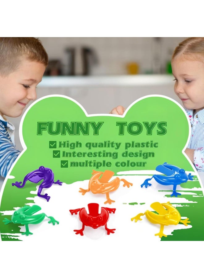 12 Pcs Jumping Frog Toy 2 Inches Assorted Colors Plastic Frogs Toys - Image 5