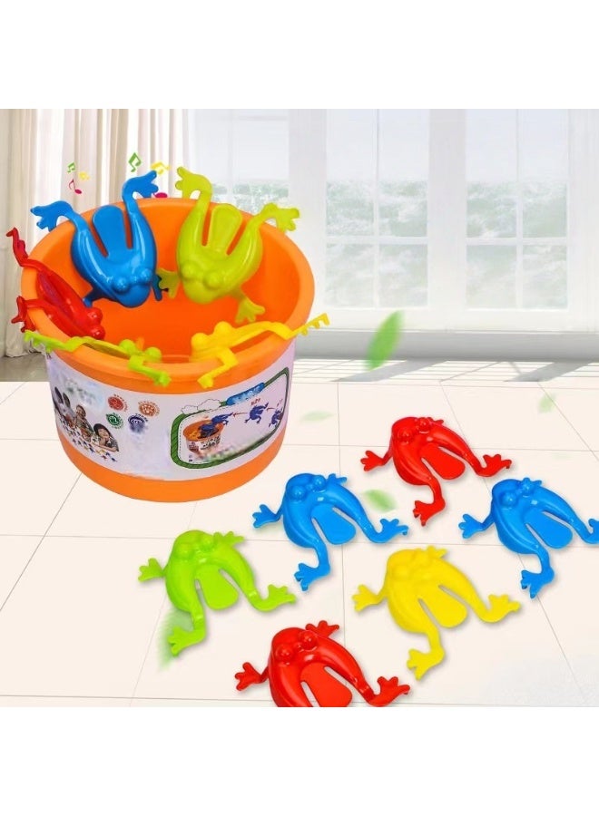 12 Pcs Jumping Frog Toy 2 Inches Assorted Colors Plastic Frogs Toys - Image 1