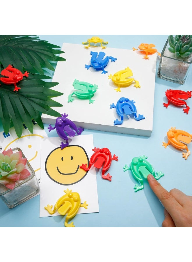 12 Pcs Jumping Frog Toy 2 Inches Assorted Colors Plastic Frogs Toys - Image 3