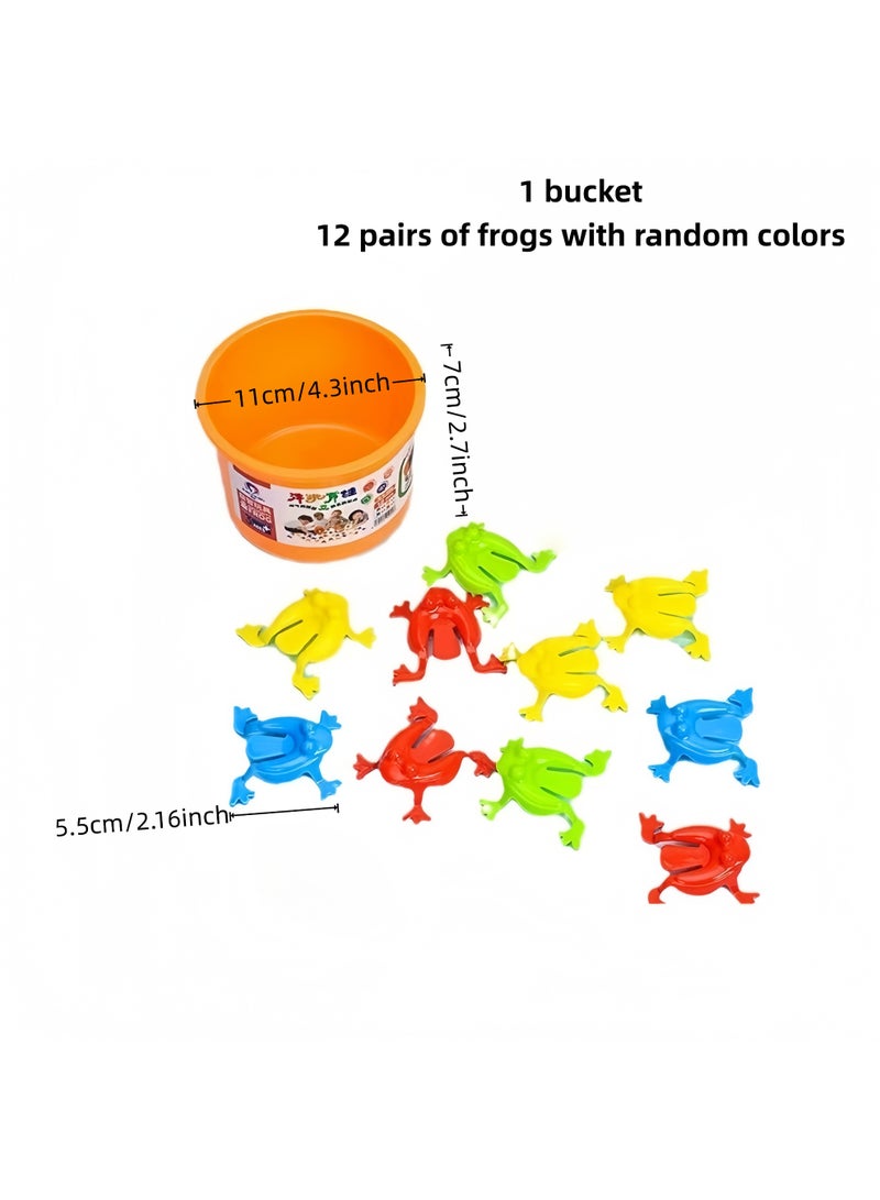 12 Pcs Jumping Frog Toy 2 Inches Assorted Colors Plastic Frogs Toys - Image 2