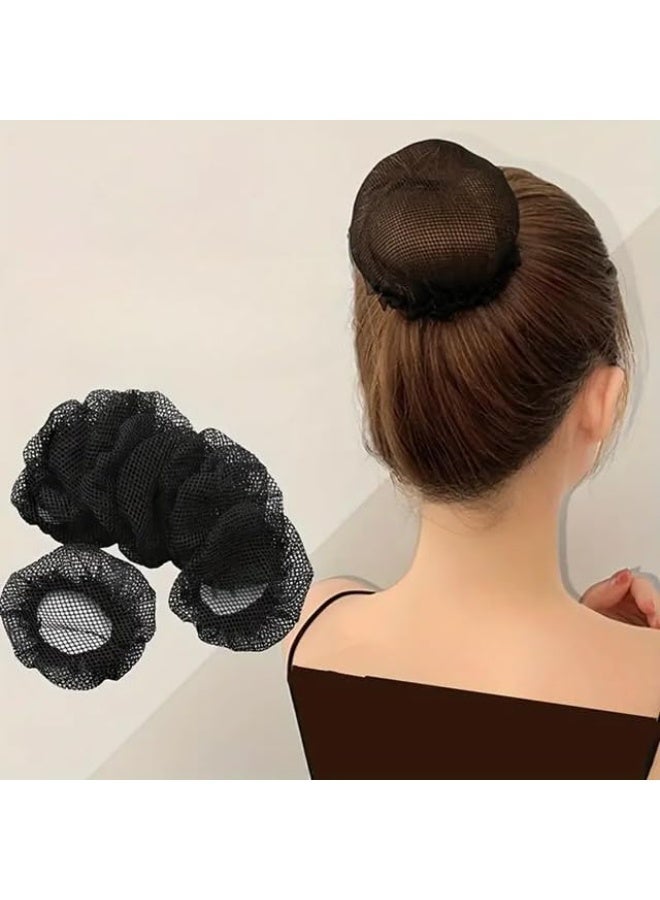 Elastic Hair Net for Buns, Fine Invisible Mesh Snood, Nylon, Universal Size, for Ballet, Food Service, and Professional Use - Image 1