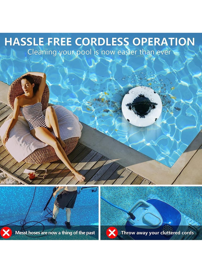 KASTWAVE - Cordless Robotic Pool Cleaner, Pool Vacuum for Above Ground Pool, Dual-Drive Motors, 90-120 Mins Working Time, IPX8 Waterproof, Lightweight, Auto-Dock Technology - Image 1