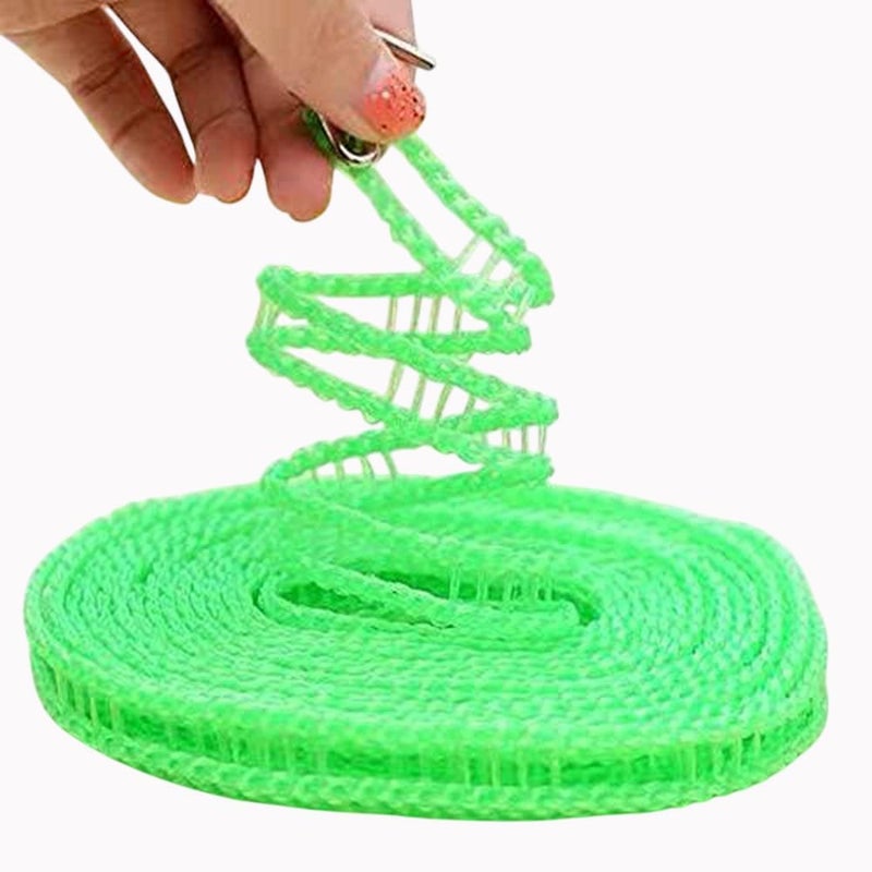 FWM 3m Windproof Travel Clothesline with 8 Clips | Portable Non-Slip Fence-Style Clothes Drying Rope for Outdoor Camping, Cruise, and Home | Random Color (1 Pc) - Image 3