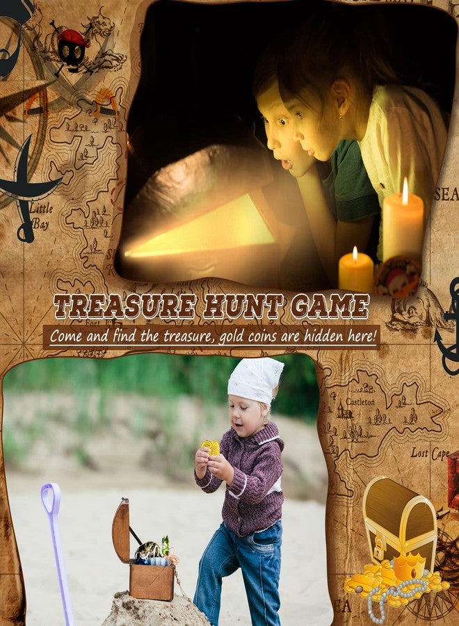 Hanaive 500 Pcs Plastic Pirate Coins Bulk Fake Pirate Treasure Chest Toy Coins Replica Spanish Doubloons for Treasure Hunt Board Game Cosplay Party Decorations(Gold) - Image 3