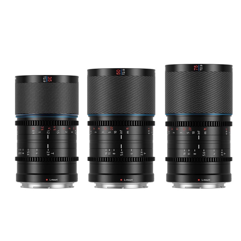 SIRUI Saturn 35mm 50mm 75mm T29 16X Full Frame Carbon Fiber Anamorphic Lens Cine Lens for L Mount Cameras Less Than 500g Blue Flare