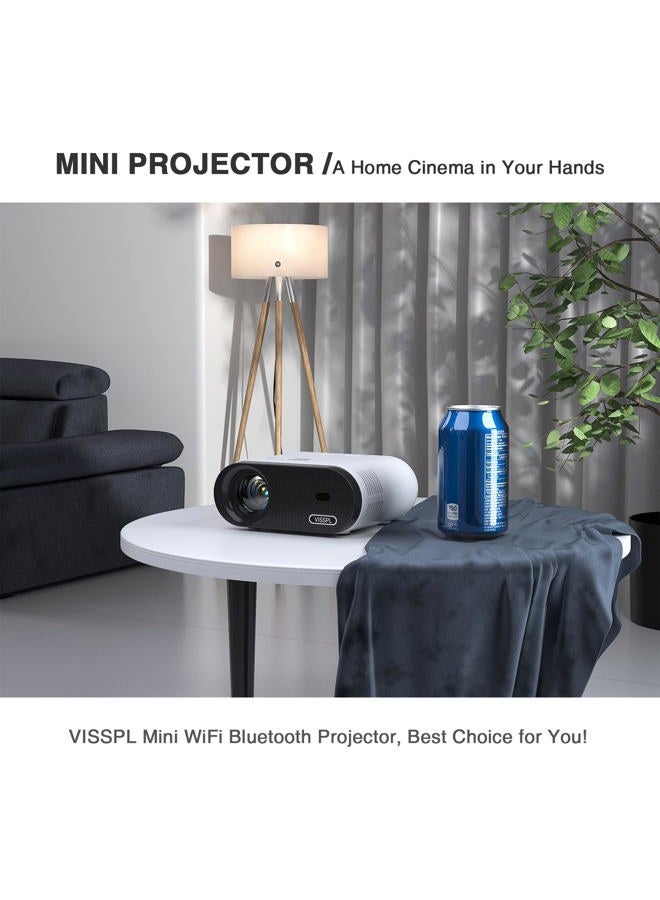 VISSPL Mini Projector with WiFi and Bluetooth, VISSPL Full HD 1080P Projector, Portable Outdoor Projector with Tripod, Home Theater Movie Phone Projector Compatible with Android/iOS/Windows/TV Stick/HDMI/USB - Image 5