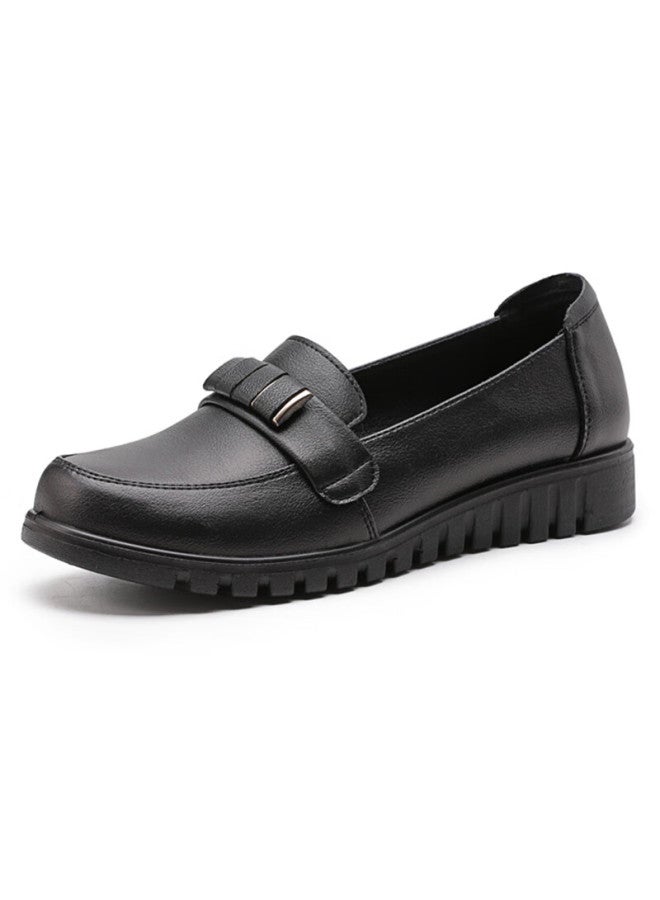 Egchi Women's Slip-on Outdoor Casual Nurse Shoes With Non-slip Soft Sole H7522 Black Size 39 - Image 4