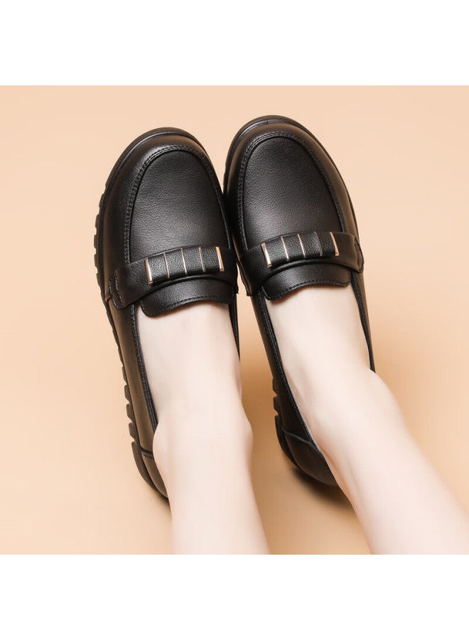 Egchi Women's Slip-on Outdoor Casual Nurse Shoes With Non-slip Soft Sole H7522 Black Size 39 - Image 5