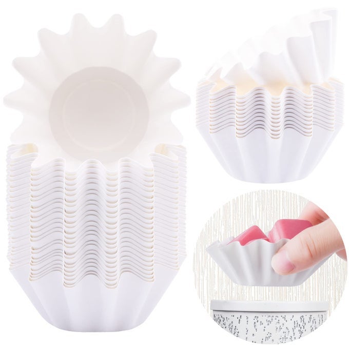WAX MELT WARMER LINERS REUSABLE LEAKPROOF CANDLE WARMER LINERS WAX TRAY FOR SCENTED WAXELECTRIC WAX WARMERS PLUG IN WARMERS CANDLE WARMERWAX MELTER AND WAX BURNER WHITE 25PCS