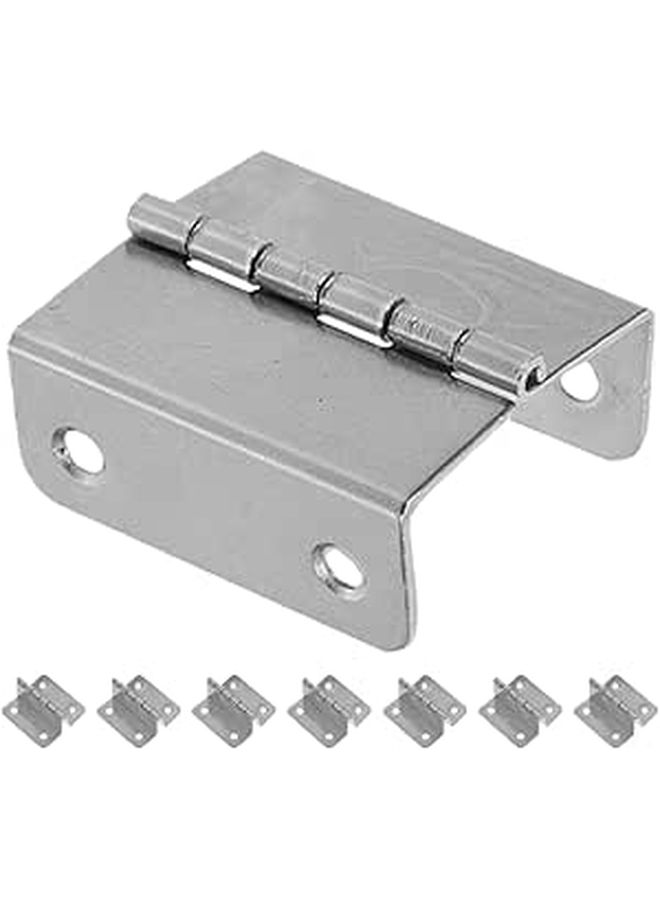 8pcs 180 Degree Four Fold Stainless Steel Butt Cabinet Hinges For Furniture And Cabinet Doors - Image 1