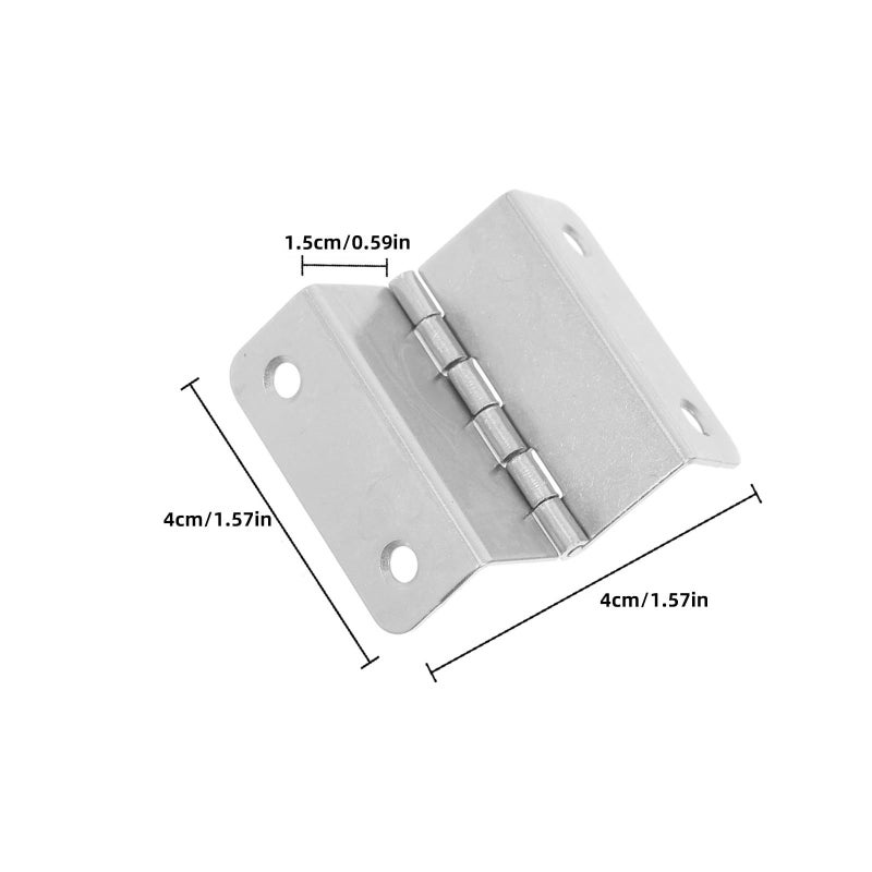 8pcs 180 Degree Four Fold Stainless Steel Butt Cabinet Hinges For Furniture And Cabinet Doors - Image 3