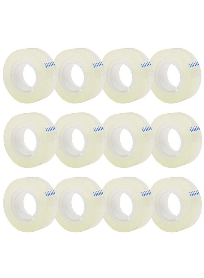 OWLKELA 12 Rolls Transparent Tape Refills, Clear Tape, All-Purpose Transparent Glossy Tape For Office, Home, School - Image 1