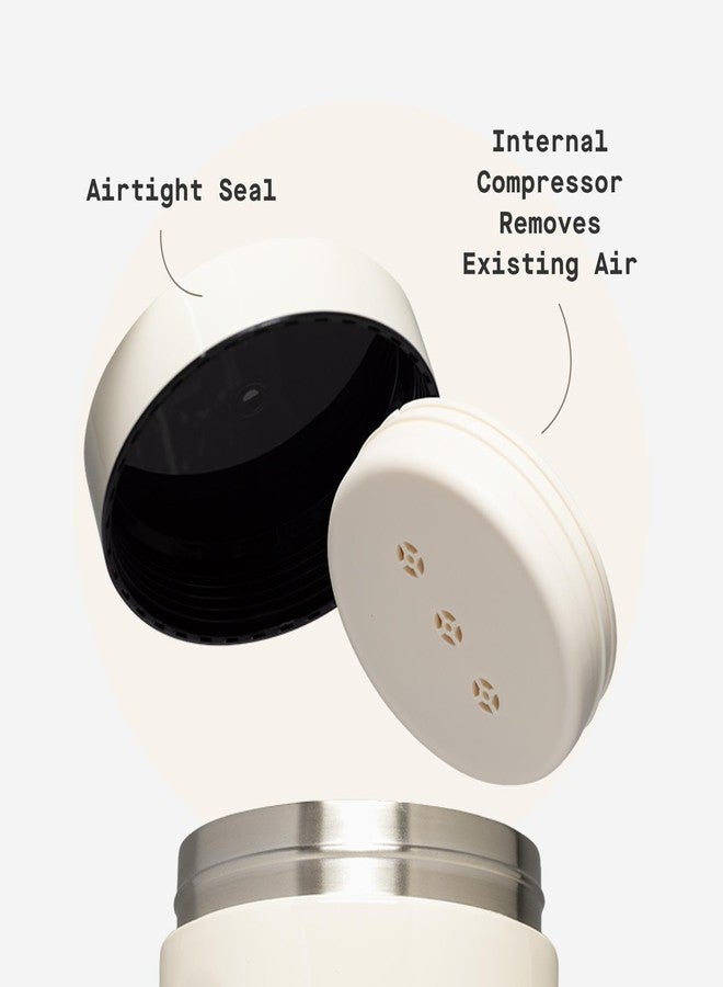 كوركسيكل علبة كوركسيكل لحفظ النضارة - تحافظ على نضارة القهوة ومواد المؤن - إغلاق محكم - ضاغط هواء داخلي - خالية من مادة BPA - هدية للأم - مثالية لعيد الأم أو عيد الميلاد - ورق رايفل - Image 5