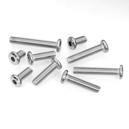 Mywish M6 x 60mm 30Pcs Silver Flat Head Hex Socket Cap Screws Bolts, 304 Stainless Steel Furniture Bolts Full Thread & Hex Spanner - Image 4
