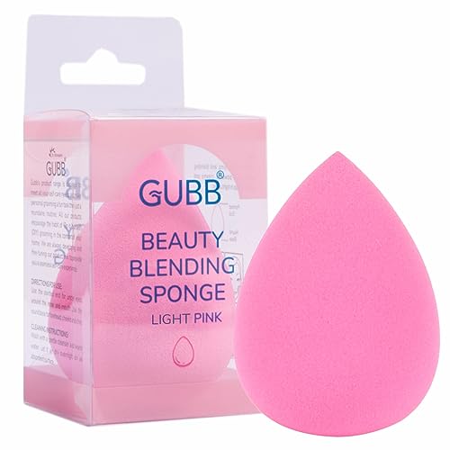 GUBB Professional Makeup Sponge Beauty Blender For Face Makeup - soft on skin |easy to hold | blends make up easily | Ideal for women | Suitable all skin types - Light Pink - Image 2