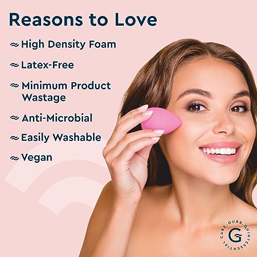 GUBB Professional Makeup Sponge Beauty Blender For Face Makeup - soft on skin |easy to hold | blends make up easily | Ideal for women | Suitable all skin types - Light Pink - Image 4