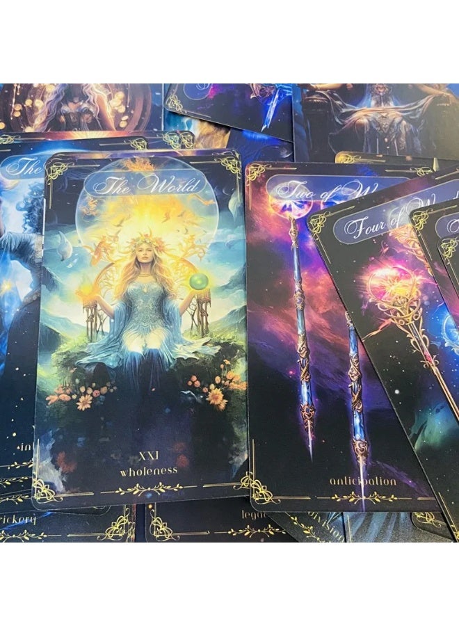 NIBEMINENT The new Divine Heavenly Tower Tarot Cards - 78 Tarot cards as a divination and astrology tool. English Tarot deck for tabletop games. Destiny divination. - Image 4