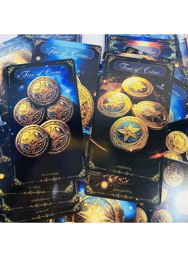 NIBEMINENT The new Divine Heavenly Tower Tarot Cards - 78 Tarot cards as a divination and astrology tool. English Tarot deck for tabletop games. Destiny divination. - Image 5