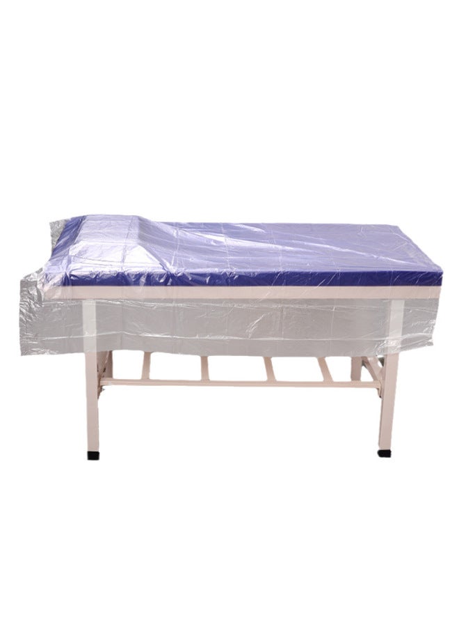 إسكدنيا ملاءة سرير للاستخدام مرة واحدة سميكة للاستحمام وغرفة الاستحمام وتدليك الظهر وصالون التجميل والتدليك والساونا والعلاج المائي وسرير الفيلم البلاستيكي المقاوم للماء - اللون: شفاف - المواصفات: 90*210 سم - Image 5