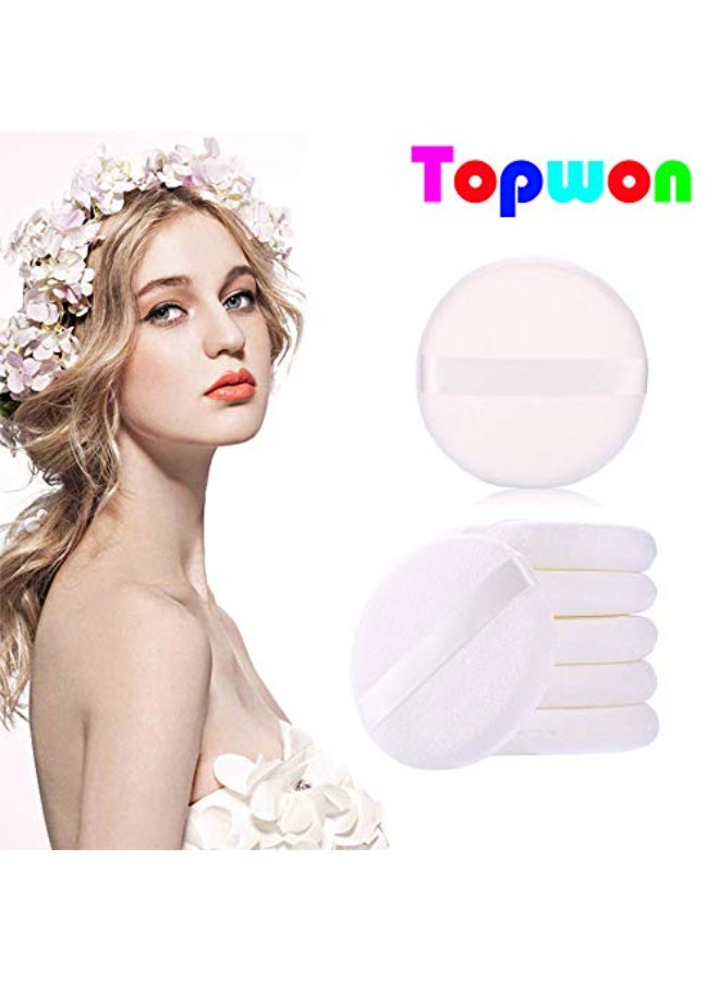 Topwon 5 Powder Puff for Body Baby Extra Large Jumbo Size Use for Dusting Powder or Blending Setting Makeup Foundation 4 Pieces - Image 3