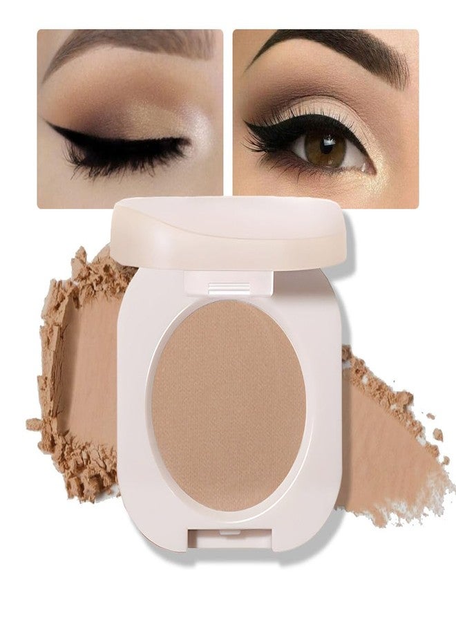 HHLTOH Matte Eyeshadow Monochrome, Rice Brown Eye Shadow Makeup, Neutral Matte Pressed Powder, Single Vegan Eyeshadow, Highly Pigmented Natural Eyeshadow Palette,Single Long Lasting Deep Nature Eye Make 06# - Image 1
