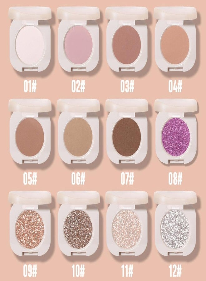 HHLTOH Matte Eyeshadow Monochrome, Rice Brown Eye Shadow Makeup, Neutral Matte Pressed Powder, Single Vegan Eyeshadow, Highly Pigmented Natural Eyeshadow Palette,Single Long Lasting Deep Nature Eye Make 06# - Image 4