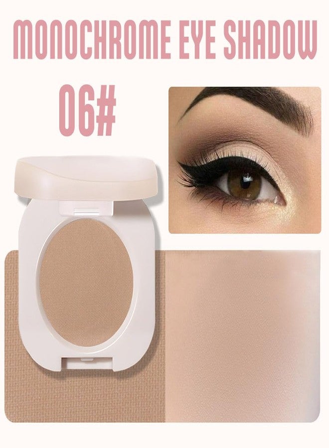 HHLTOH Matte Eyeshadow Monochrome, Rice Brown Eye Shadow Makeup, Neutral Matte Pressed Powder, Single Vegan Eyeshadow, Highly Pigmented Natural Eyeshadow Palette,Single Long Lasting Deep Nature Eye Make 06# - Image 3