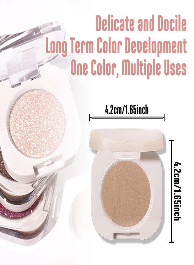 HHLTOH Matte Eyeshadow Monochrome, Rice Brown Eye Shadow Makeup, Neutral Matte Pressed Powder, Single Vegan Eyeshadow, Highly Pigmented Natural Eyeshadow Palette,Single Long Lasting Deep Nature Eye Make 06# - Image 5