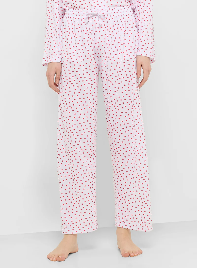 Ginger Cotton Button Up Shirt & Pyjama Set
