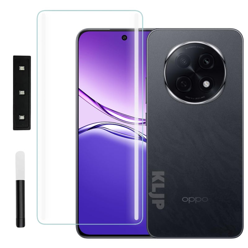 KLJP Premium HD+ Curved UV Gorilla Tempered Glass Screen Protector Designed For Oppo F29 Pro 5G - Edge-To-Edge Protector Full Screen Coverage with Easy Installation Kit - Image 1