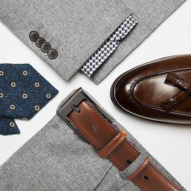 CHAOREN Mens Dress Belt - Brown Leather Belt for Men 1 1/8" Formal - Perfect Companion to Mens Dress Shoes - Image 5