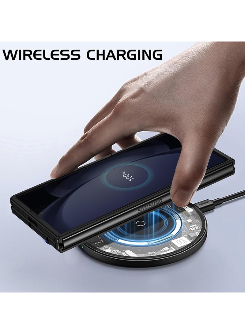 For Samsung Galaxy Z Fold 7 Magnetic Case, Compatible with MagSafe, TPU+PC Shockproof Matte Skin Feel Mobile Phone Back Cover, Anti-fingerprint Slim Fit Protective Casing - Image 5