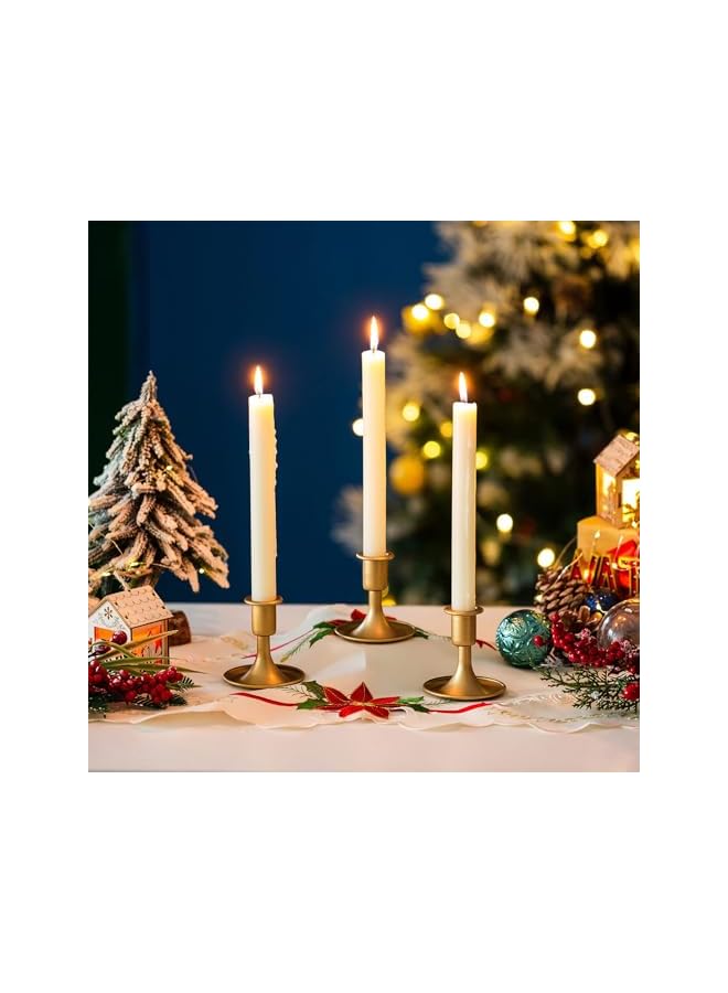 The Bros 2 PCS Gold Taper Candle Holder, Candlestick Taper Candle Holders, Gold Candle Holder, Suitable for Table Centerpiece, Wedding Reception, or Home Decor - Image 3