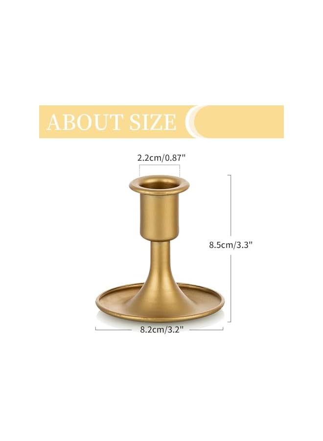 The Bros 2 PCS Gold Taper Candle Holder, Candlestick Taper Candle Holders, Gold Candle Holder, Suitable for Table Centerpiece, Wedding Reception, or Home Decor - Image 5