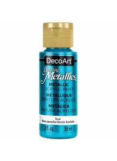 DecoArt Deco Art Dazzling Metallics Paint, 2-Ounce, Teal  - Image 1