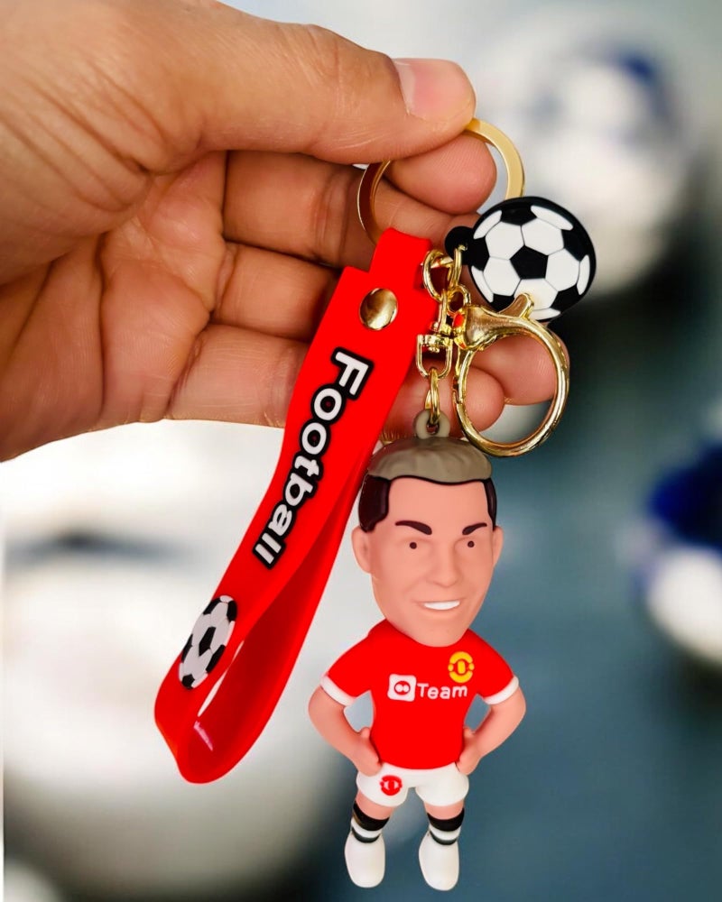 WARMINGO DE Ronaldo Keychain For Boys Girls or Gifting | CR7 Football Player Red Jersey | Vibrant Accessory for Soccer Fand and Collectors | Gift for Boyfriend Girlfriend | Return Gift (Design 2) - Image 5